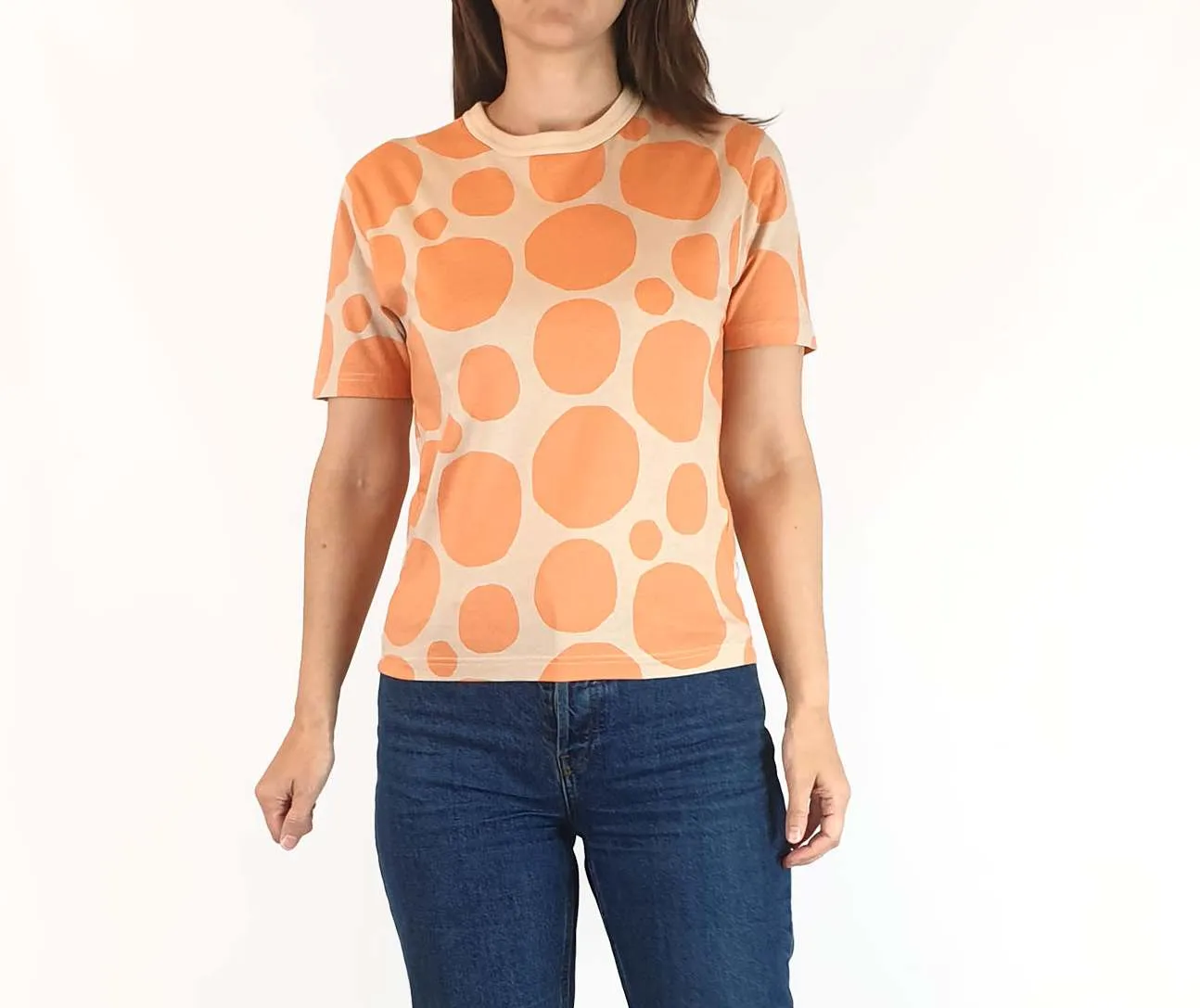 Marimekko   Uniqlo orange print top size XXS (large fit, fits 6-8)
