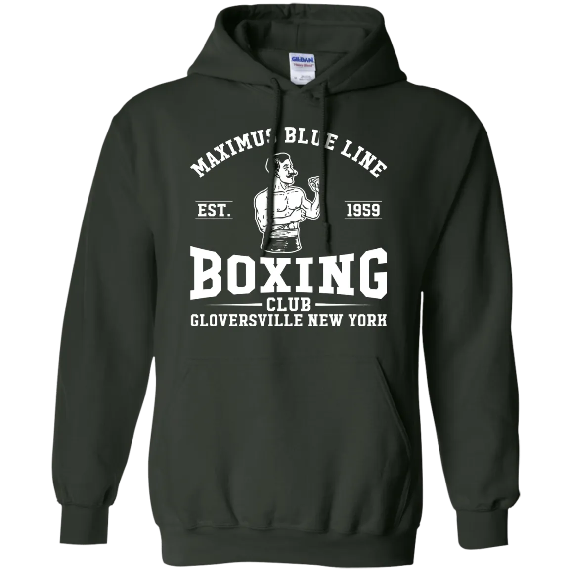 Maximus Blue Line Boxing Club  Hoodie 8 oz.