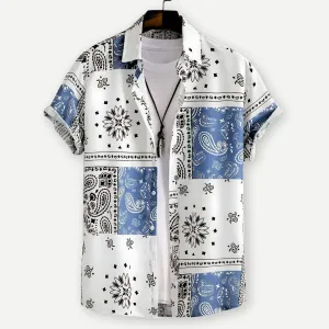 Men’s Casual Fit Paisley Pattern Shirt