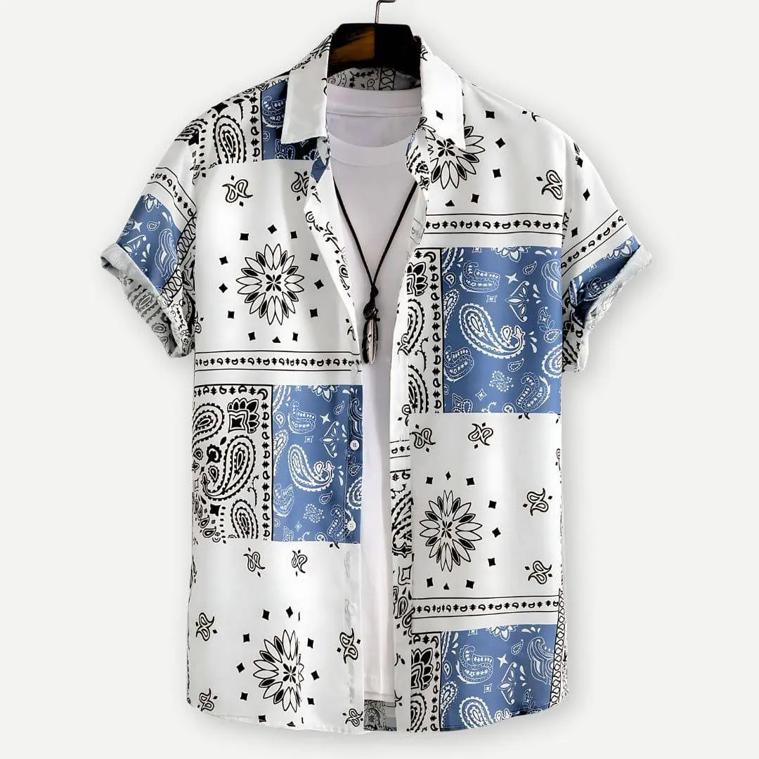 Men’s Casual Fit Paisley Pattern Shirt