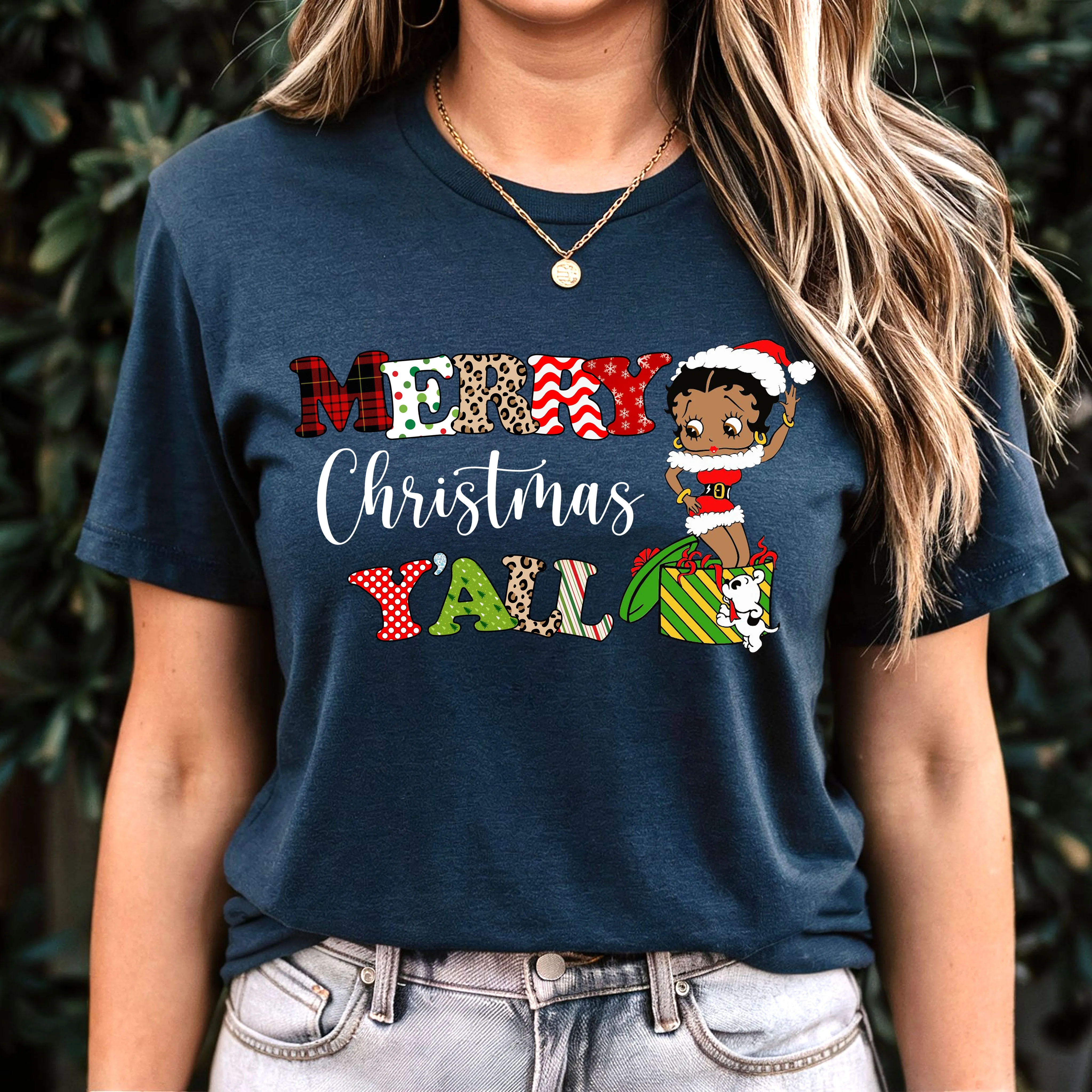 Merry Christmas You All Shirt, Christmas T-Shirt, Funny Christmas Shirt, Christmas Gifts, Betty Boop Christmas Shirt, Cute Christmas Shirt