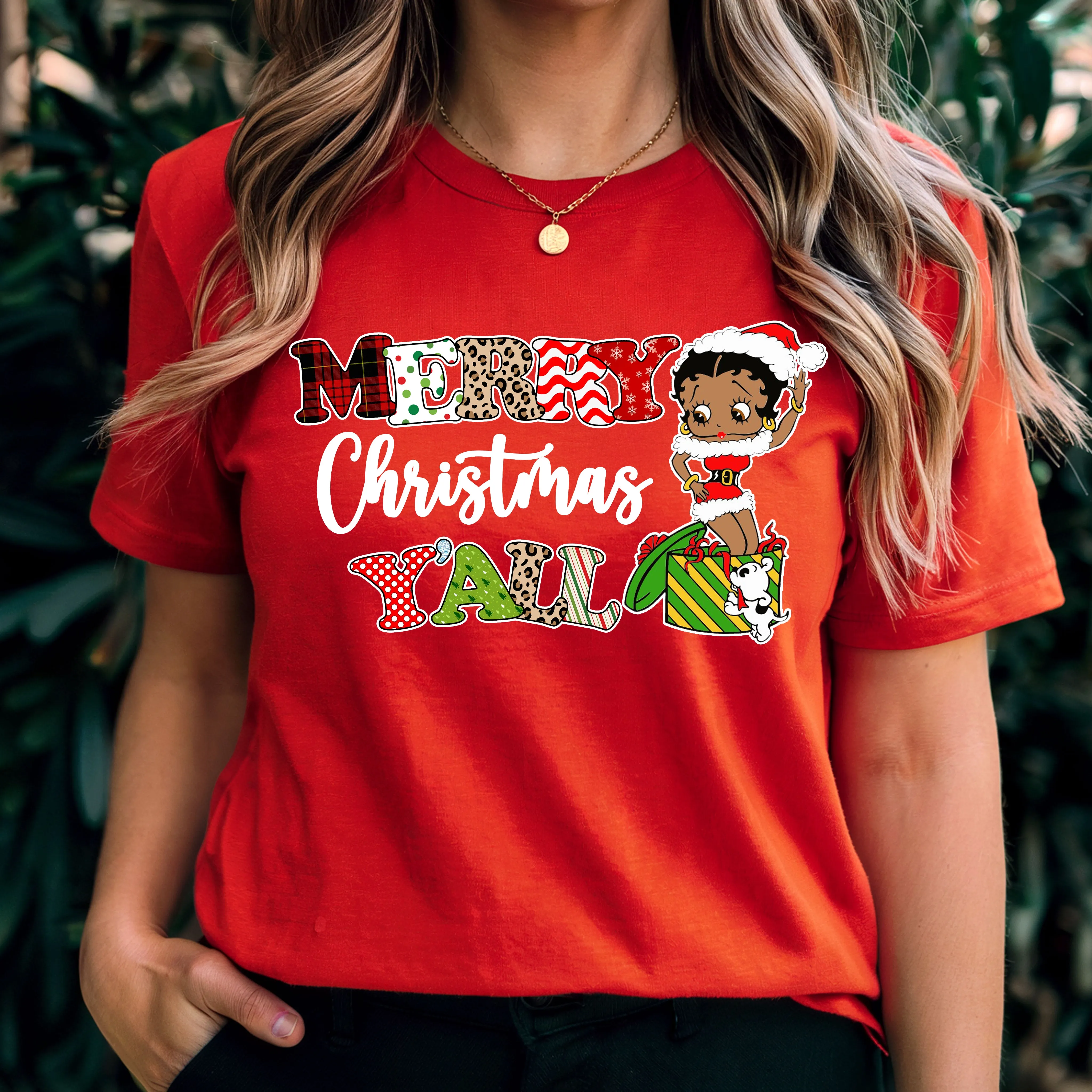 Merry Christmas You All Shirt, Christmas T-Shirt, Funny Christmas Shirt, Christmas Gifts, Betty Boop Christmas Shirt, Cute Christmas Shirt