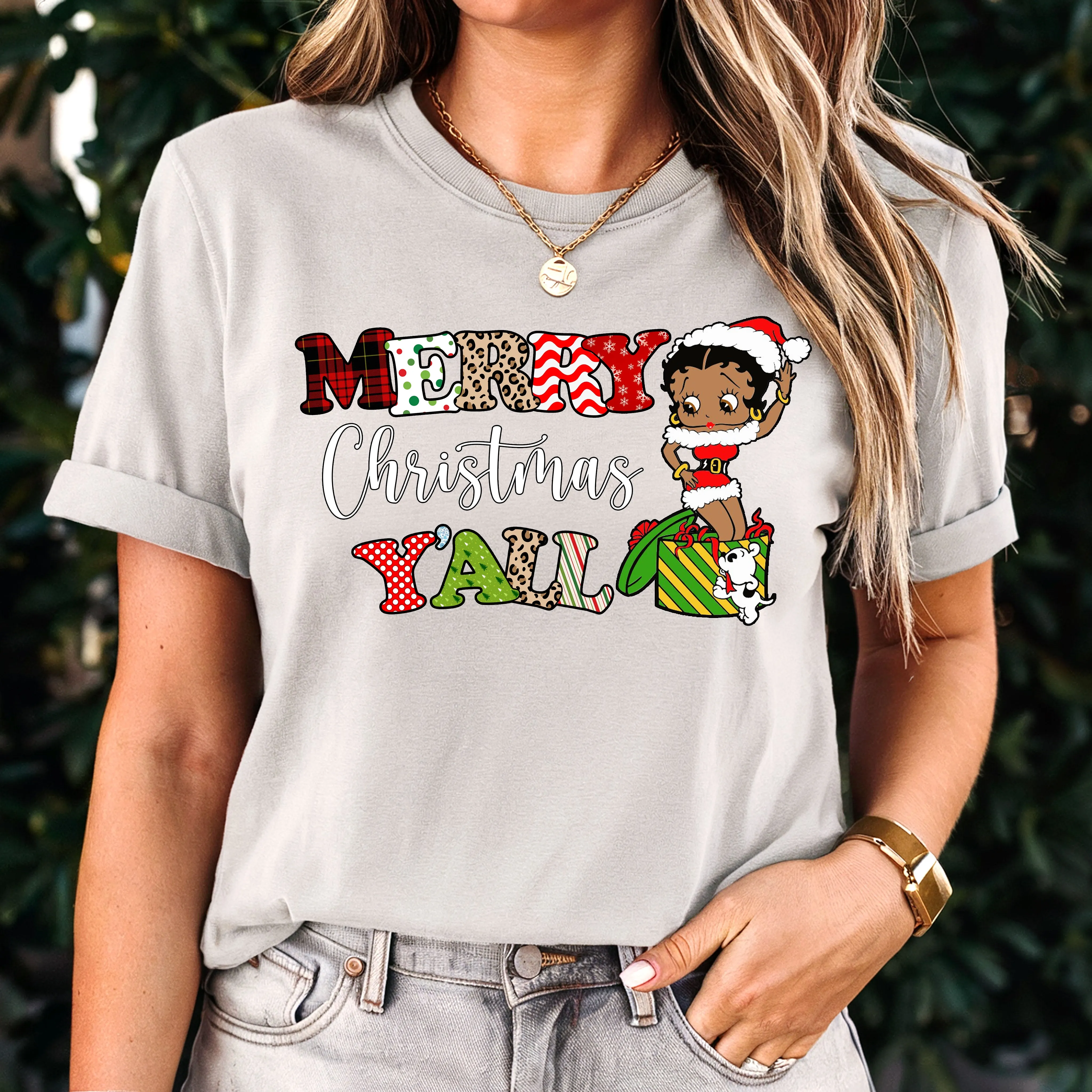 Merry Christmas You All Shirt, Christmas T-Shirt, Funny Christmas Shirt, Christmas Gifts, Betty Boop Christmas Shirt, Cute Christmas Shirt
