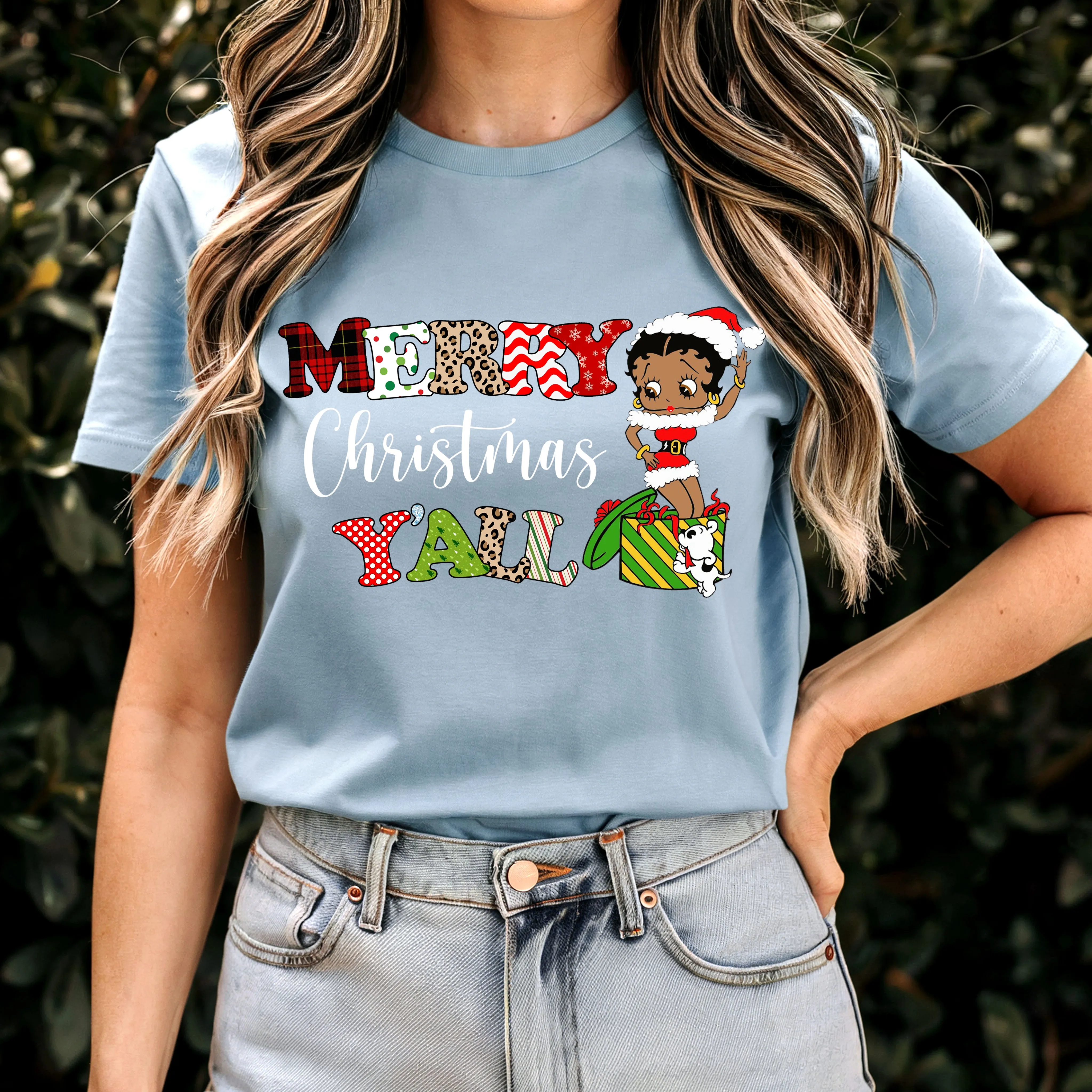 Merry Christmas You All Shirt, Christmas T-Shirt, Funny Christmas Shirt, Christmas Gifts, Betty Boop Christmas Shirt, Cute Christmas Shirt