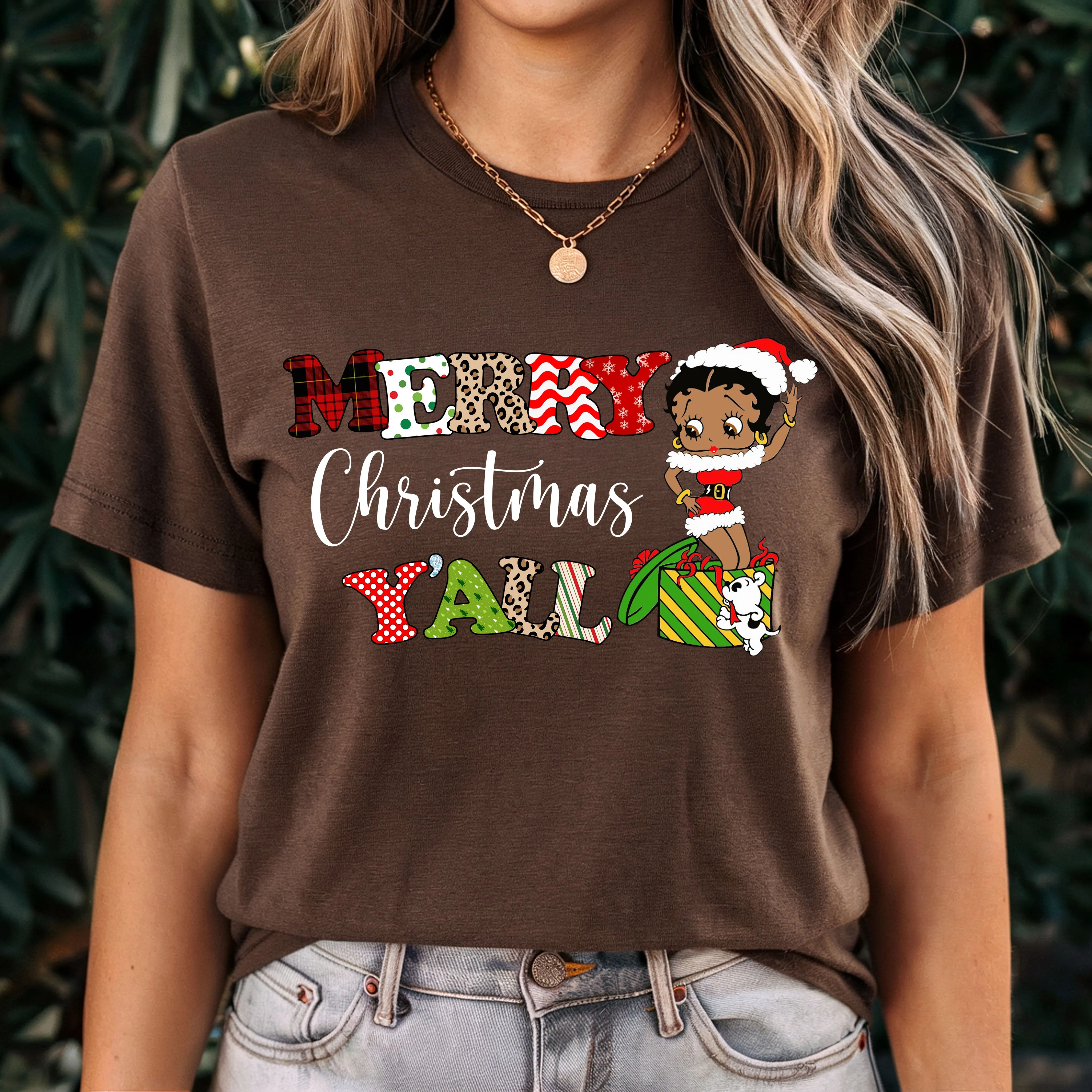 Merry Christmas You All Shirt, Christmas T-Shirt, Funny Christmas Shirt, Christmas Gifts, Betty Boop Christmas Shirt, Cute Christmas Shirt