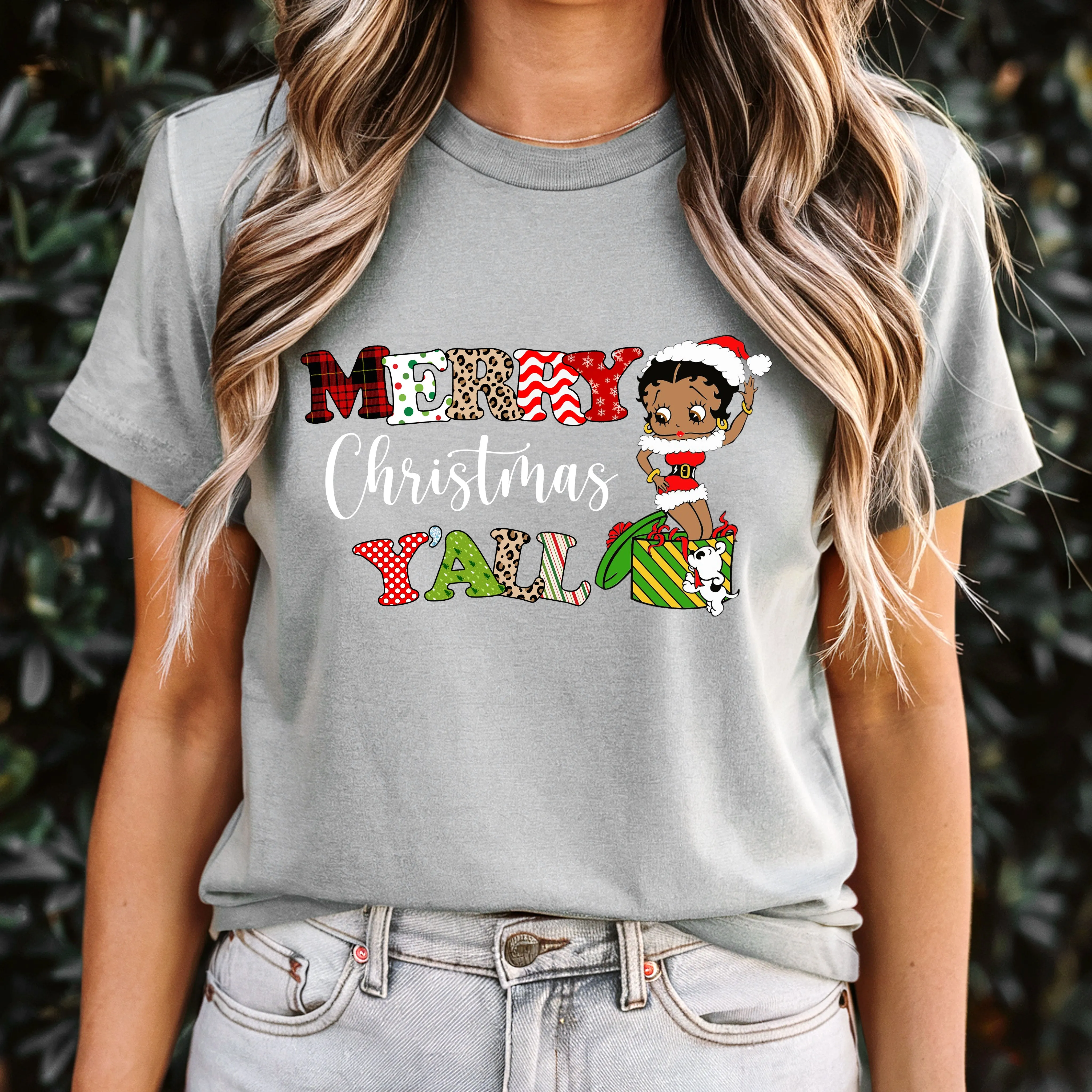 Merry Christmas You All Shirt, Christmas T-Shirt, Funny Christmas Shirt, Christmas Gifts, Betty Boop Christmas Shirt, Cute Christmas Shirt