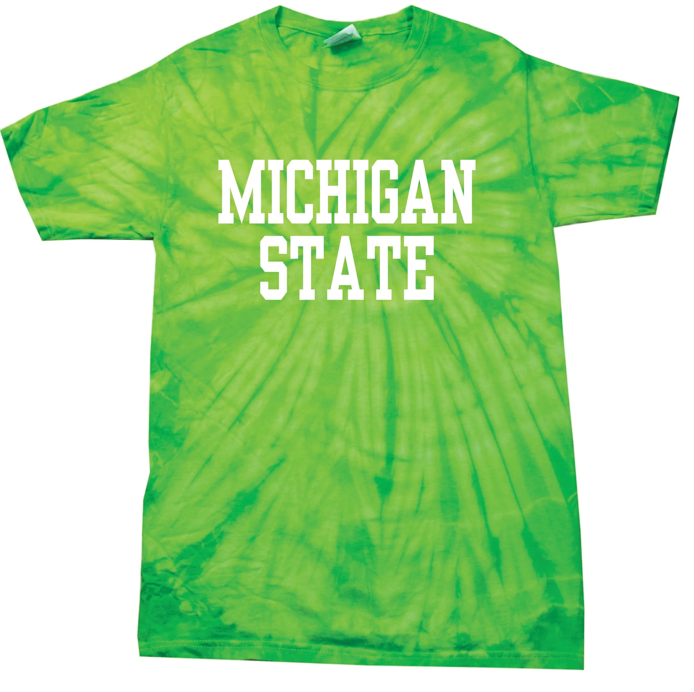 Michigan State University Spartans Spider Tie Dye Design T-Shirt (Assorted Colors)