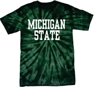Michigan State University Spartans Spider Tie Dye Design T-Shirt (Assorted Colors)