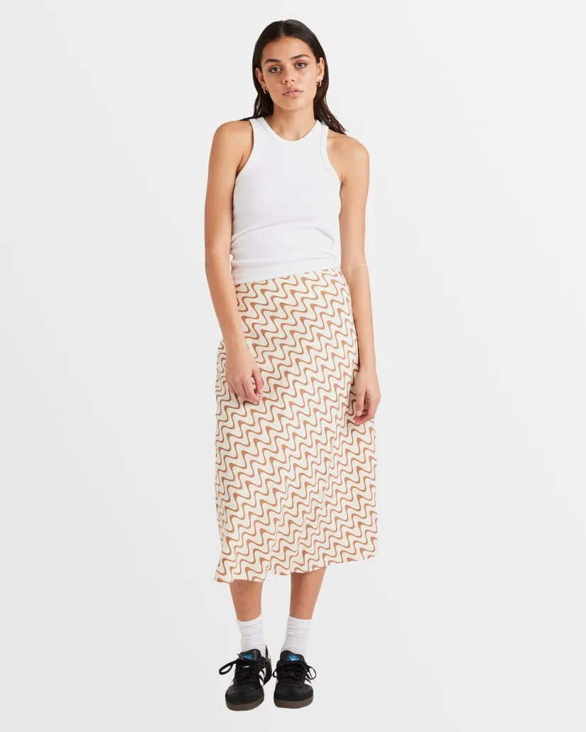 MOD WAVES ANNIKA MIDI SKIRT