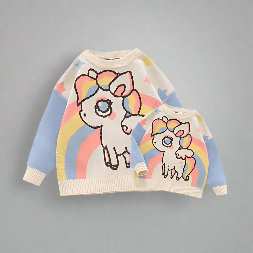 Mommy and Me Unicorn Sweater - Fall and Winter