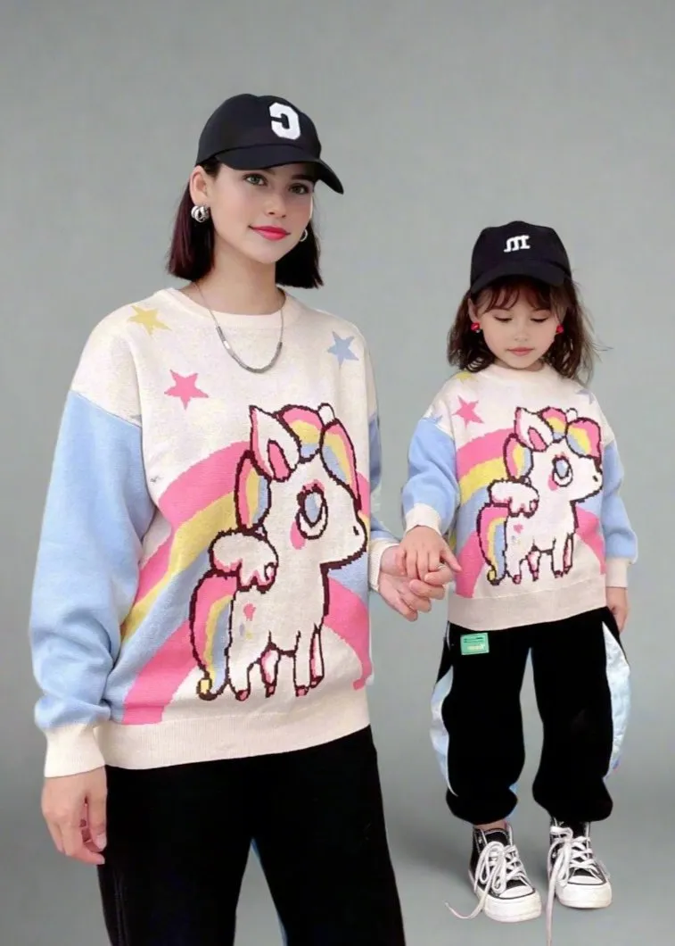 Mommy and Me Unicorn Sweater - Fall and Winter