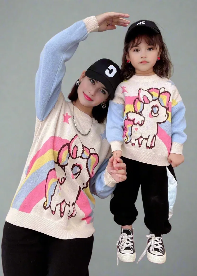 Mommy and Me Unicorn Sweater - Fall and Winter