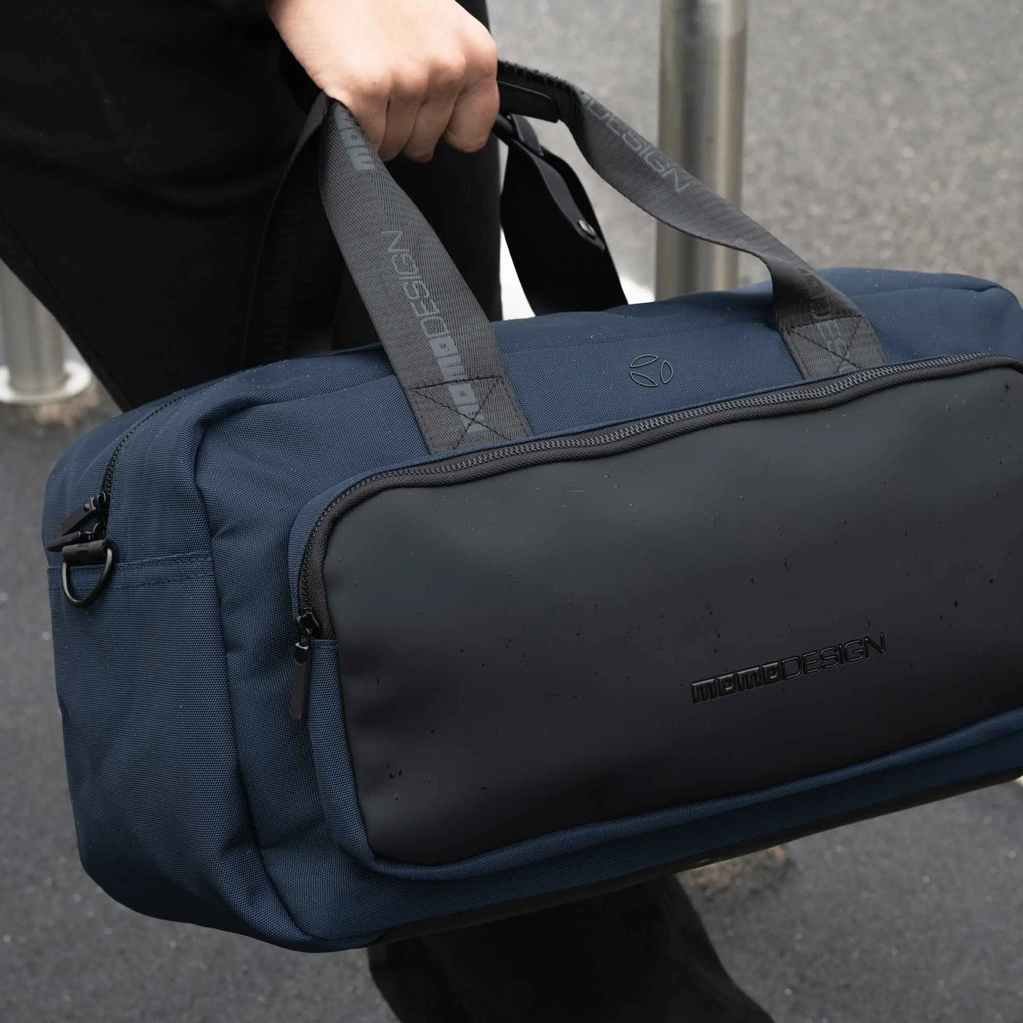 Momodesign Borsone Everyday in pe balistico blu e rubber nero