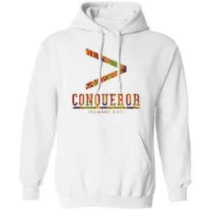 More Than More Than a Conqueror White (Kente) Hoodie