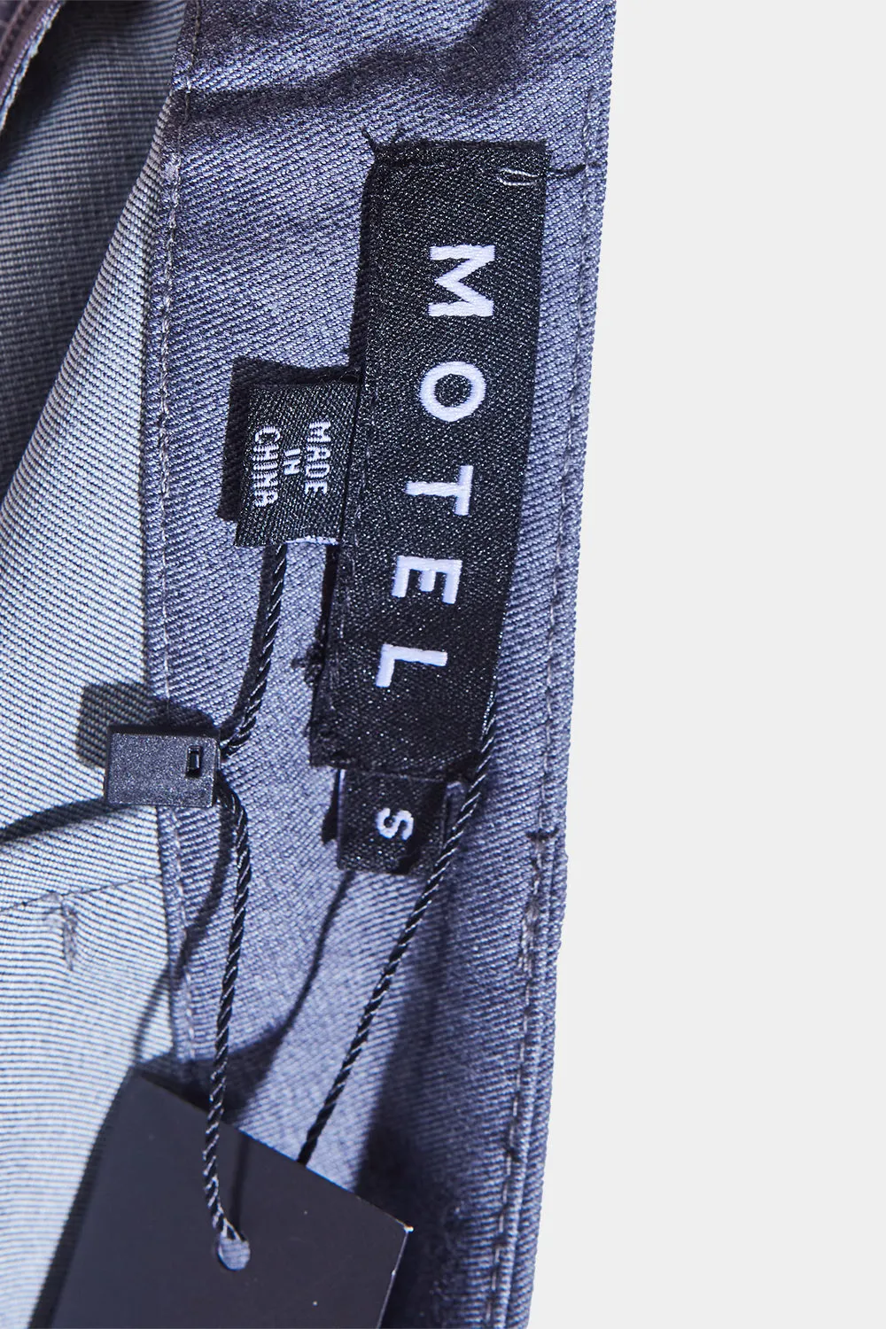 MOTEL Grey Soft Tailored Mini Skirt