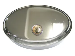Nautical Old Ship Circular Oval Trinket Jewelry Box