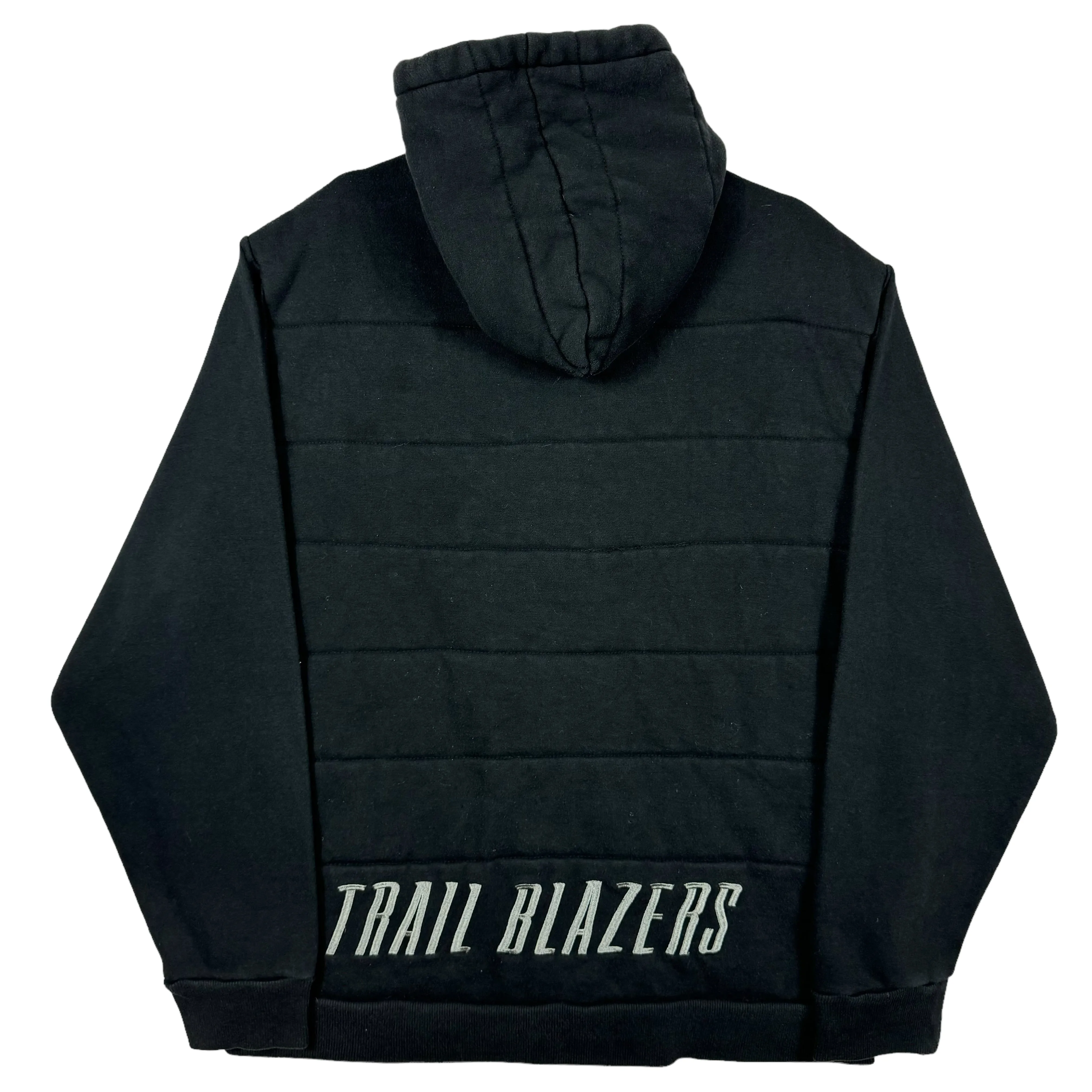 NBA Portland Trail Blazers Black Heavy Quilted Full Zip Hoodie Size XL