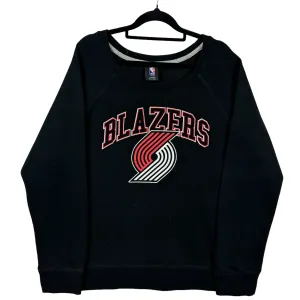 NBA Womens Black Portland Trail Blazers Oversized Cotton Sweater Size L