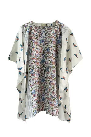 NEW! Cotton Kaftan Short Bird Pastel