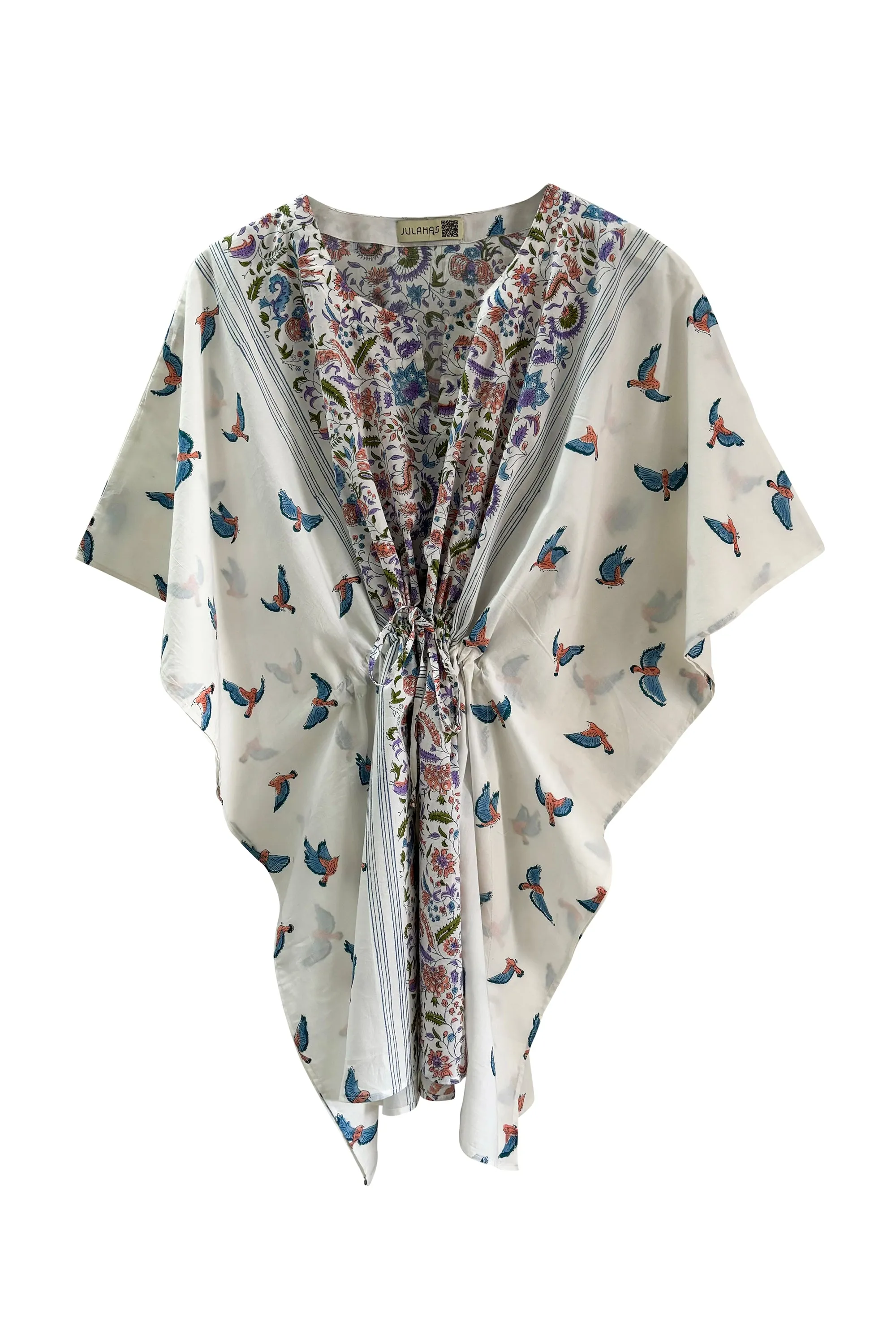 NEW! Cotton Kaftan Short Bird Pastel