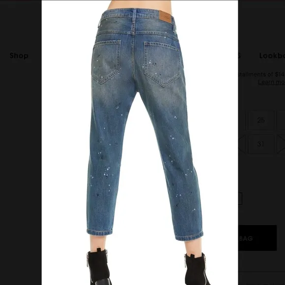 New Wildfox Cropped Baggy Boyfriend DaVinci Jeans