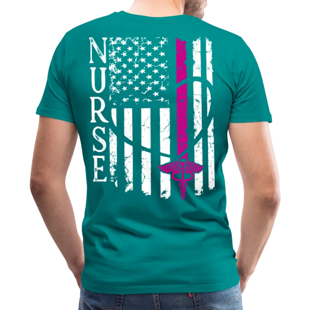 Nurse Flag Men's Premium T-Shirt (CK1392) Updated