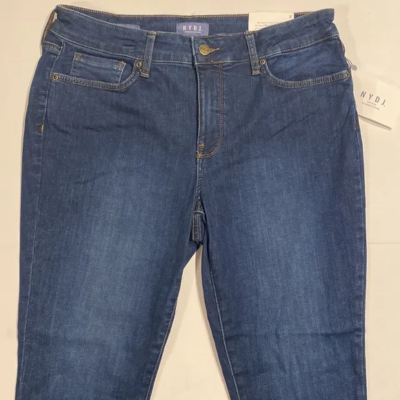 NYDJ SZ 8 Medium Wash Skinny Denim Blue Jeans New D31