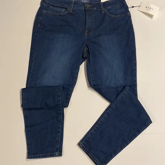 NYDJ SZ 8 Medium Wash Skinny Denim Blue Jeans New D31