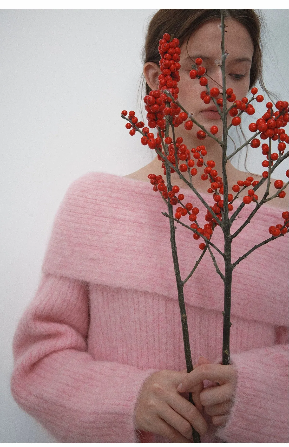 Off-Shoulder Ribbed Knit Sweater