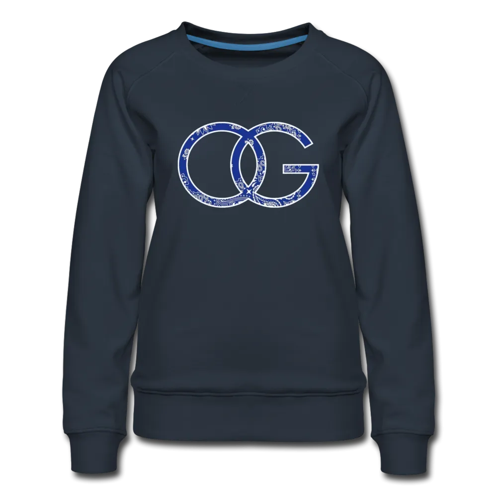 OG Crip Blue Bandana Premium Women's Sweatshirt