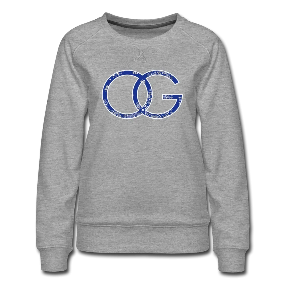 OG Crip Blue Bandana Premium Women's Sweatshirt