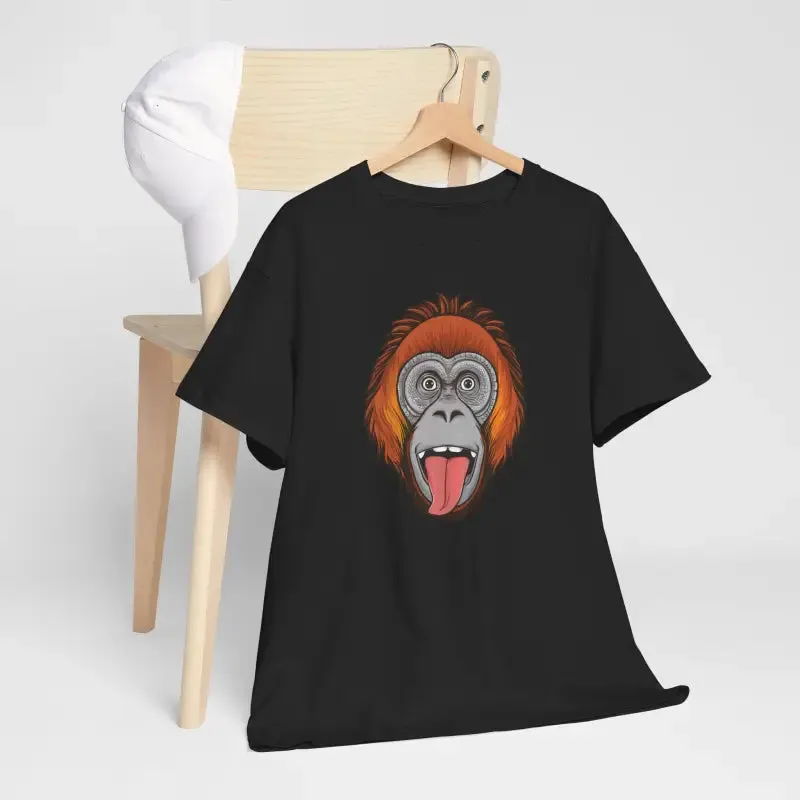 Orangutan Face Cotton Tee Unisex Deluxe Fit