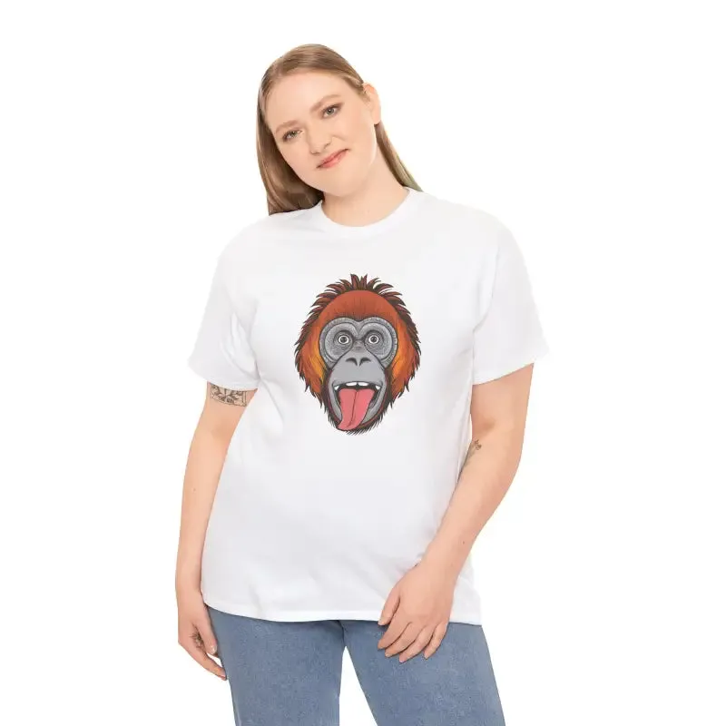 Orangutan Face Cotton Tee Unisex Deluxe Fit