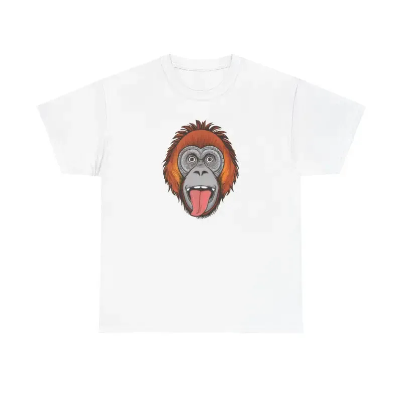 Orangutan Face Cotton Tee Unisex Deluxe Fit
