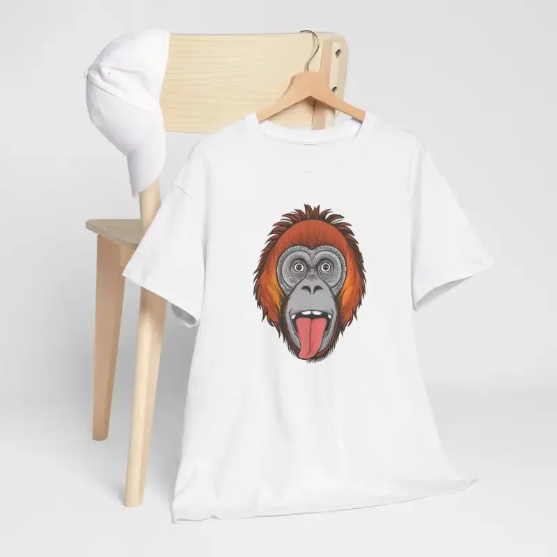 Orangutan Face Cotton Tee Unisex Deluxe Fit