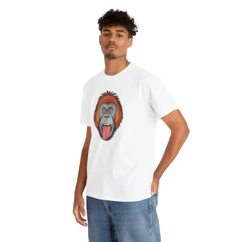 Orangutan Face Cotton Tee Unisex Deluxe Fit