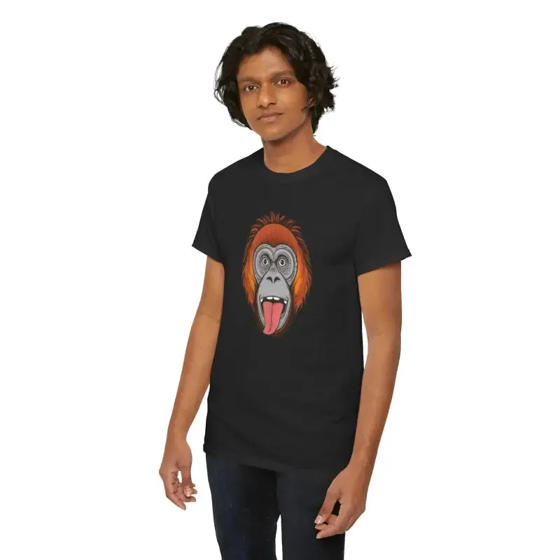 Orangutan Face Cotton Tee Unisex Deluxe Fit