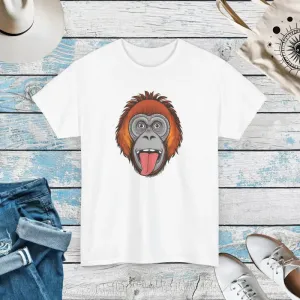 Orangutan Face Cotton Tee Unisex Deluxe Fit