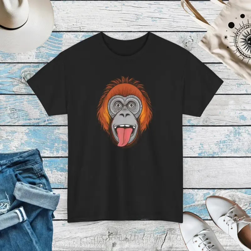 Orangutan Face Cotton Tee Unisex Deluxe Fit