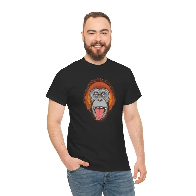 Orangutan Face Cotton Tee Unisex Deluxe Fit