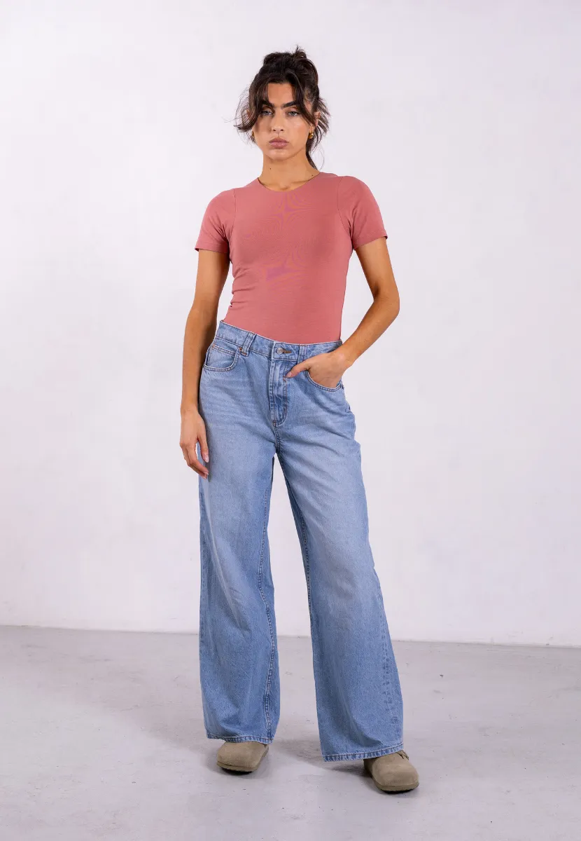 Organic Cotton Crew T-Shirt, Pink Rose