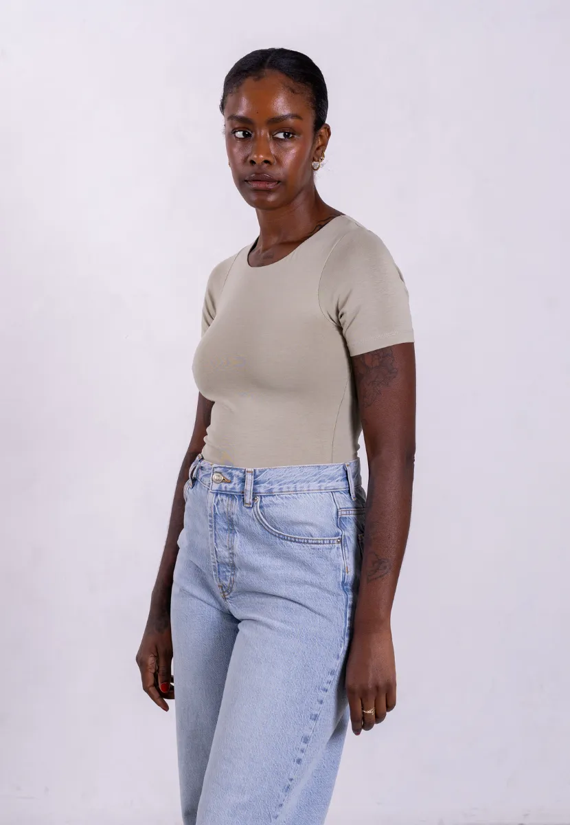 Organic Cotton Crew T-Shirt, Sage Grey