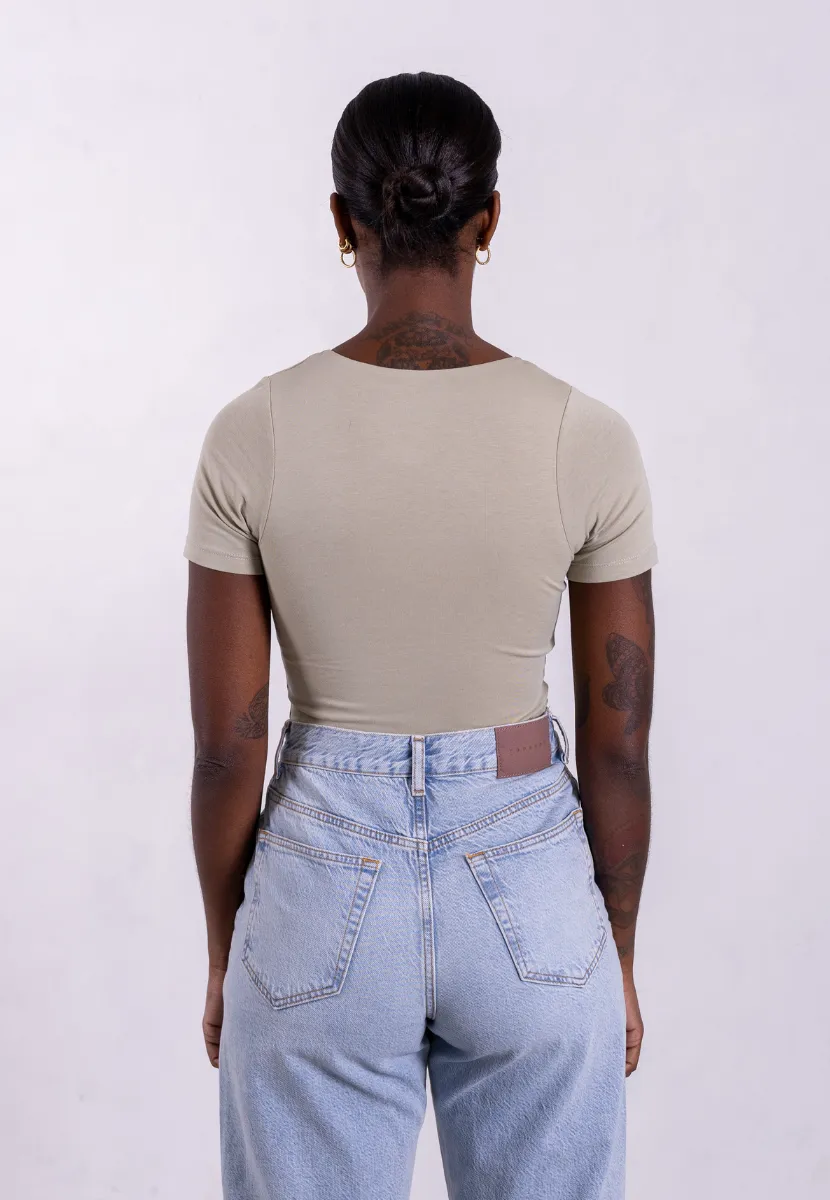 Organic Cotton Crew T-Shirt, Sage Grey