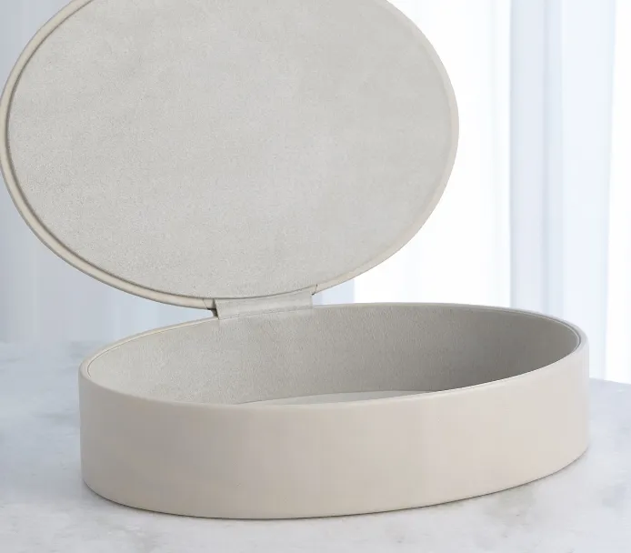 Oval Leather Box