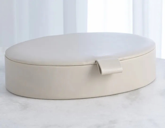 Oval Leather Box