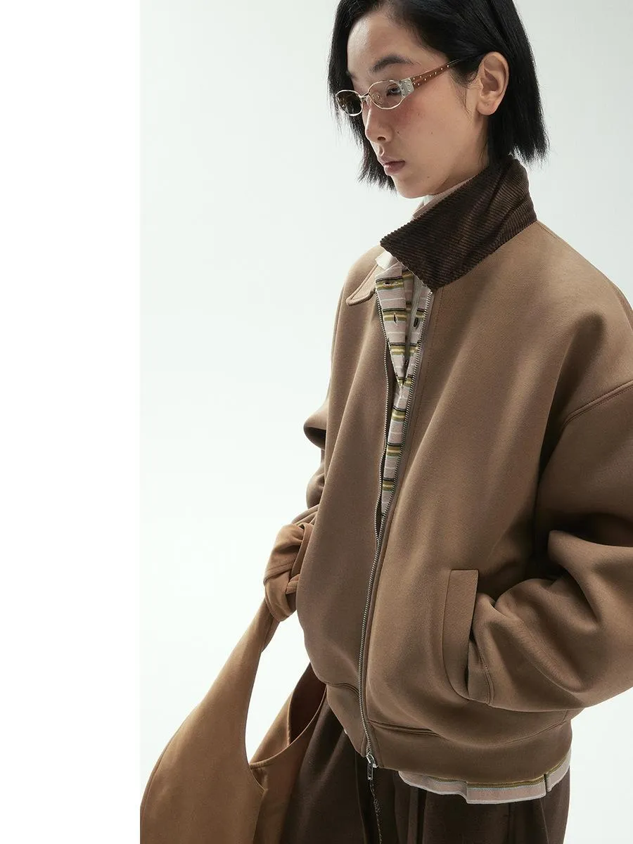 Oversized Zip-Up Cardigan