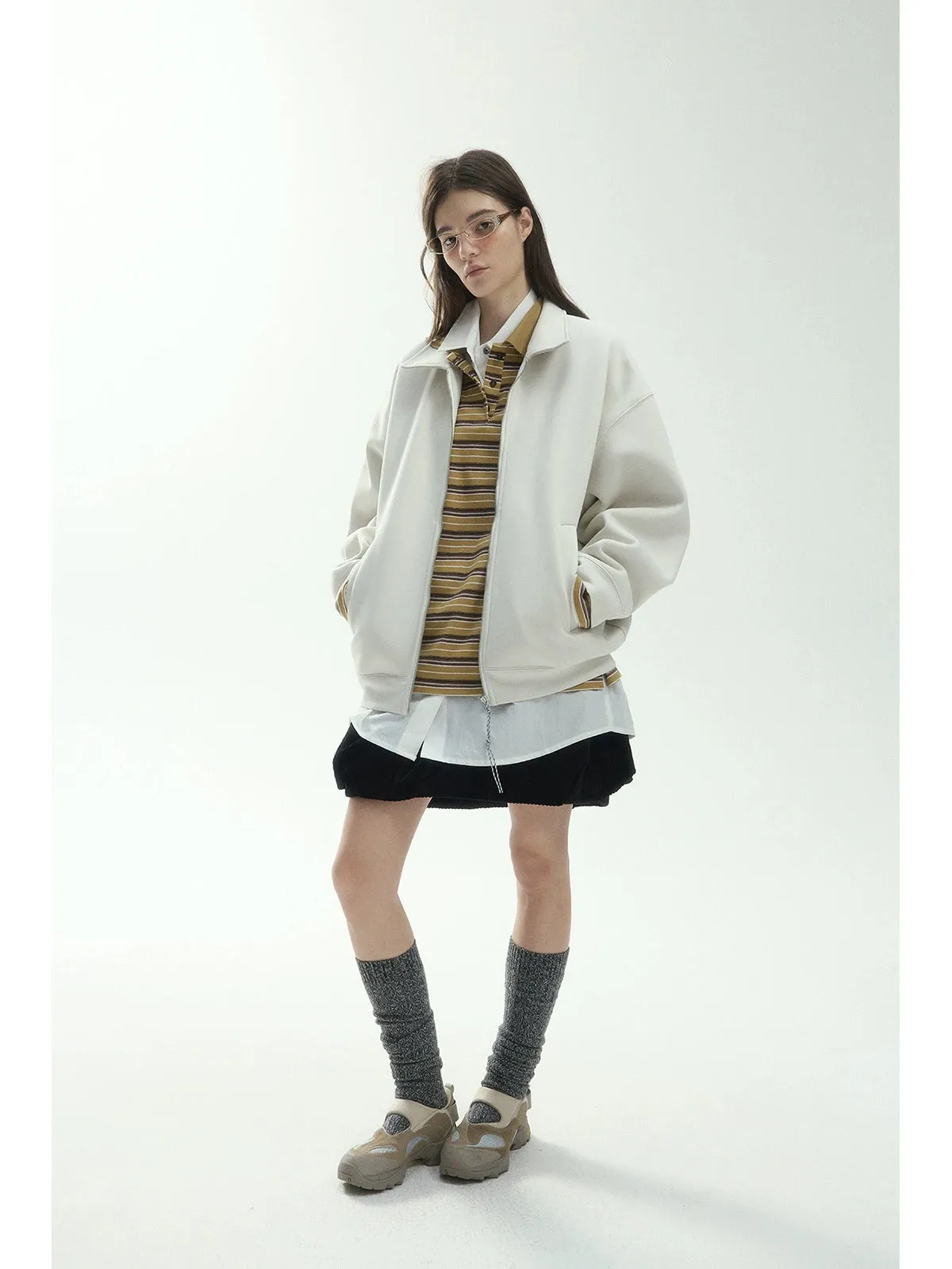 Oversized Zip-Up Cardigan