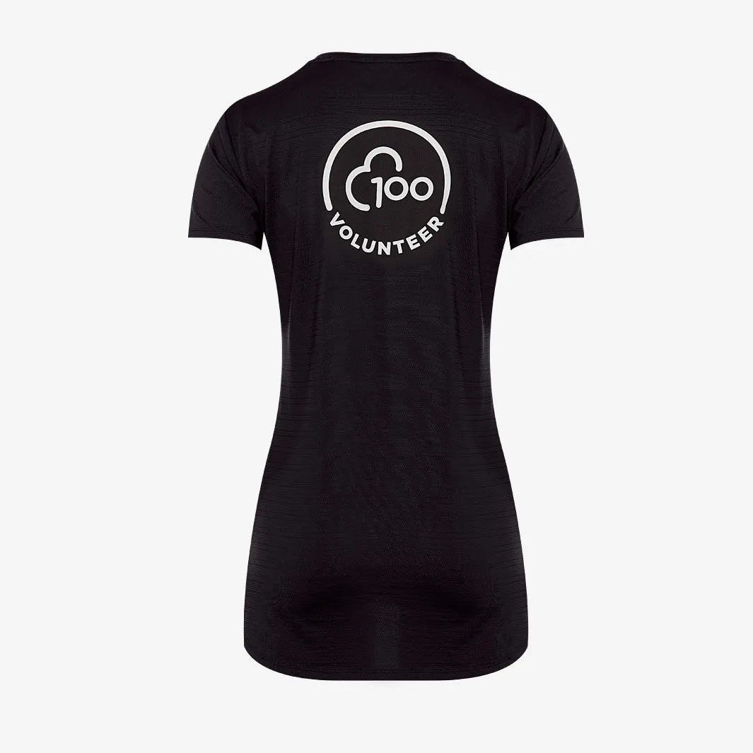 parkrun Milestone Women's Volunteer T-Shirt 100 - Black