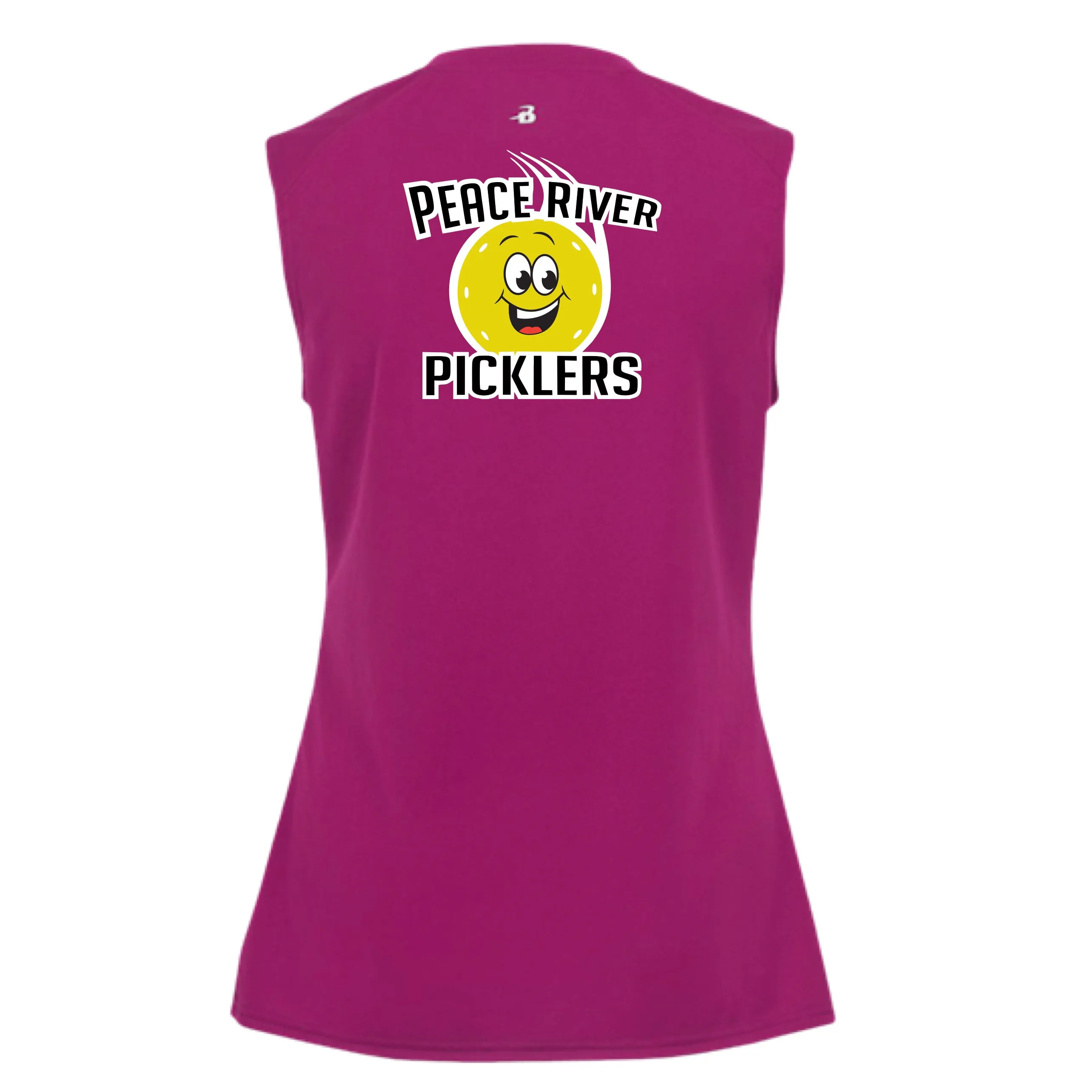 Peace River Picklers 2021 Pickleball Ladies Performance Sleeveless Tank - Design 2