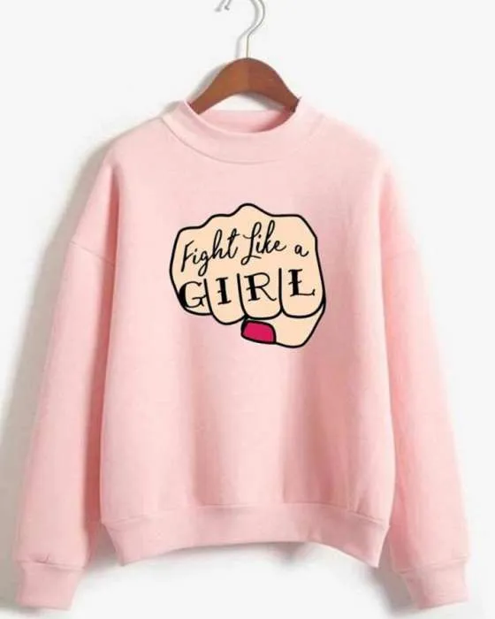 PINK FIGHT LIKE A SWEATSHIRT FOR womens